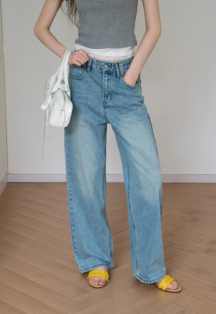 High-Waist Wide-Leg Jeans