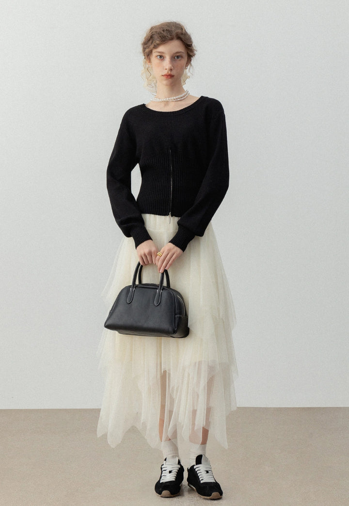 Women's Layered Tulle Midi Skirt