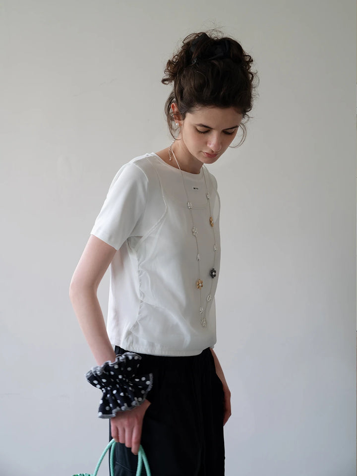 Layered Sheer Overlay T-Shirt