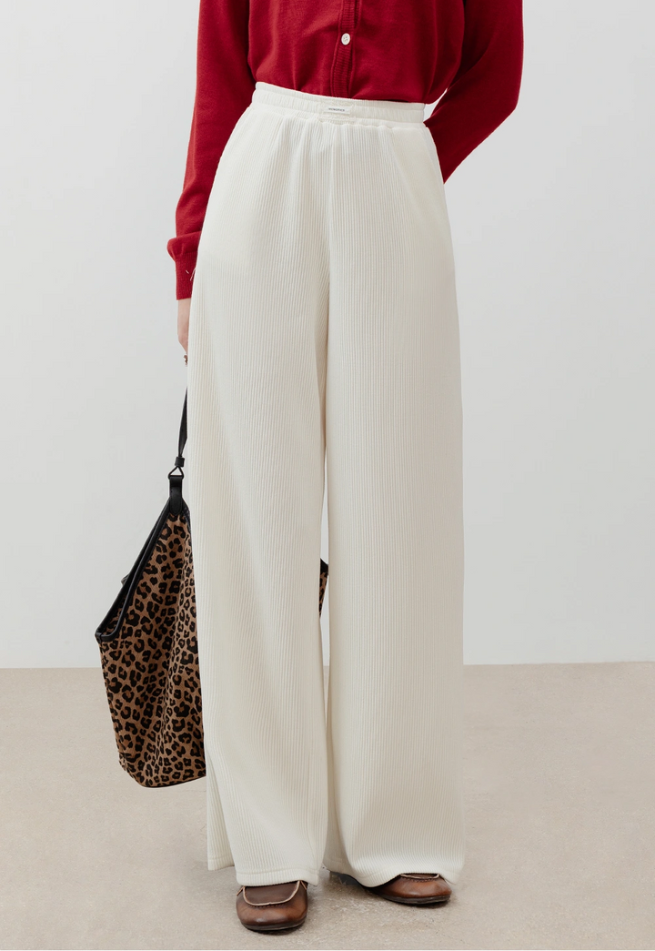 Wide-leg pleated Casual Pants