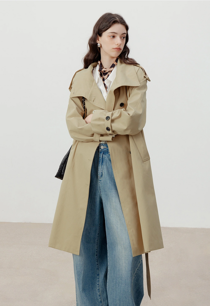 Classic Trench Coat with Belt