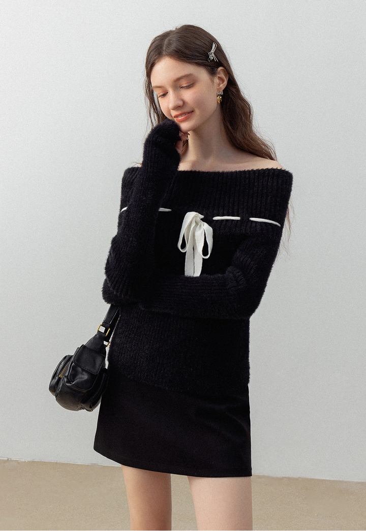 Women's Off-Shoulder Knit Sweater