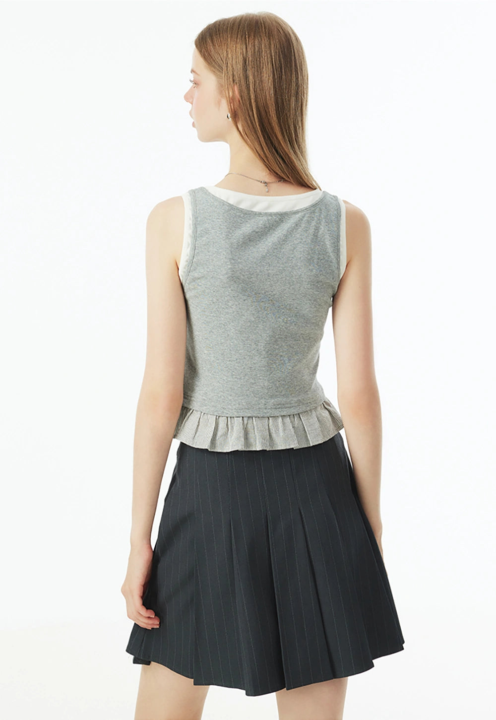 Women's Ruffle Hem Layered Tank Top