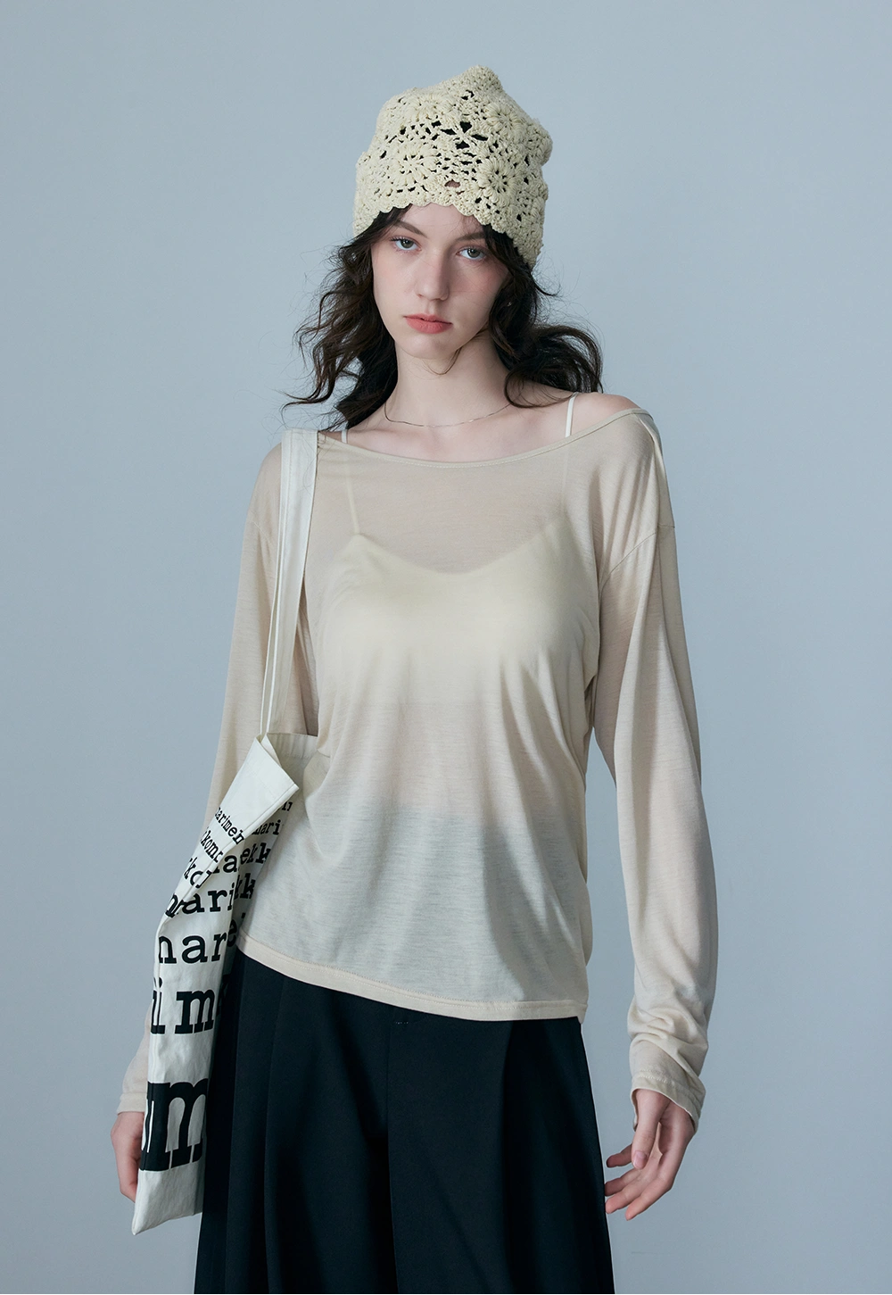 Women's Long-Sleeve Loose Knit Top