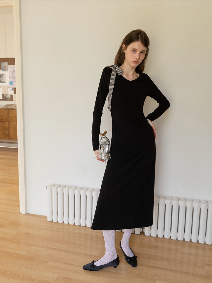 Women's V-Neck Long Dress