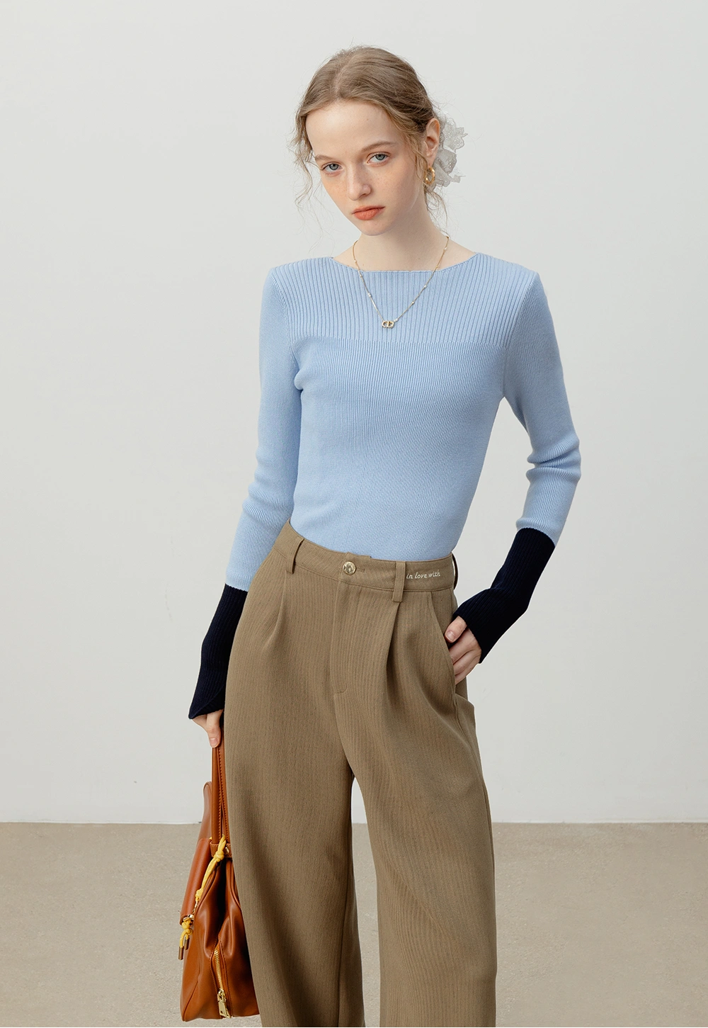 Women's High-Waisted Wide-Leg Trousers