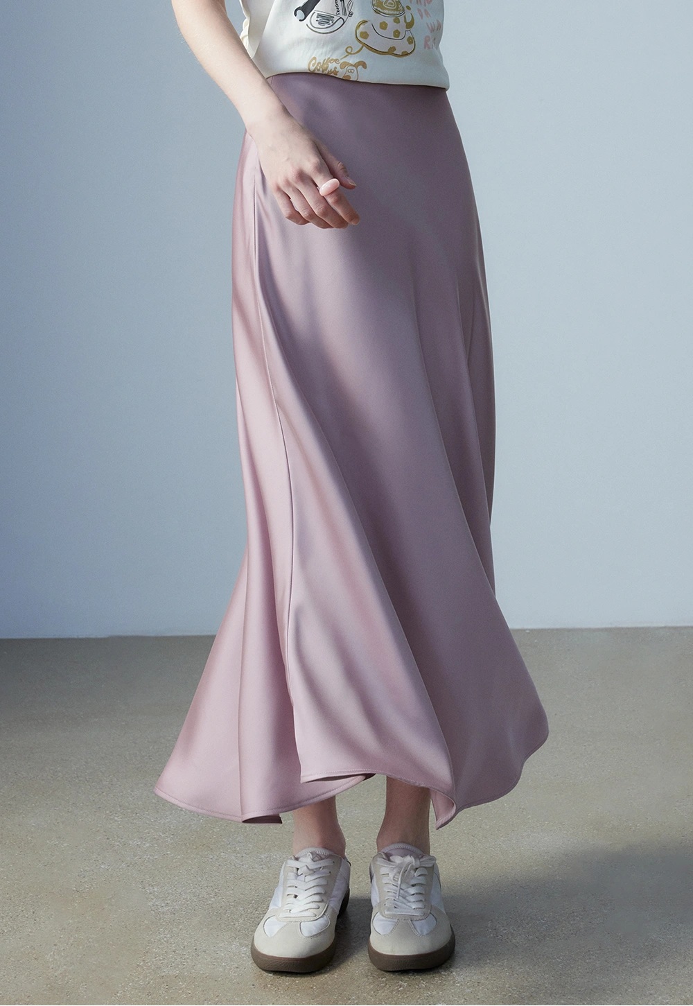 Women's Satin Midi Skirt