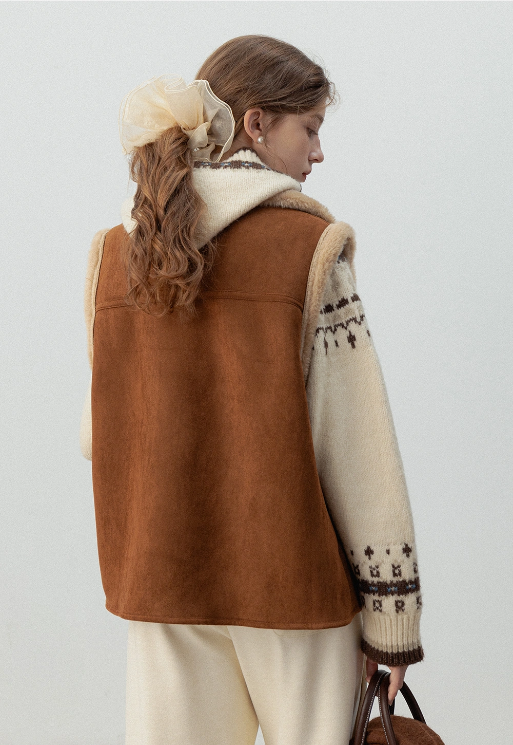 Women's Faux Suede Thick Vest