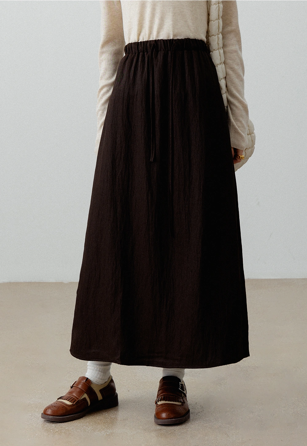 Women's Drawstring Midi Skirt