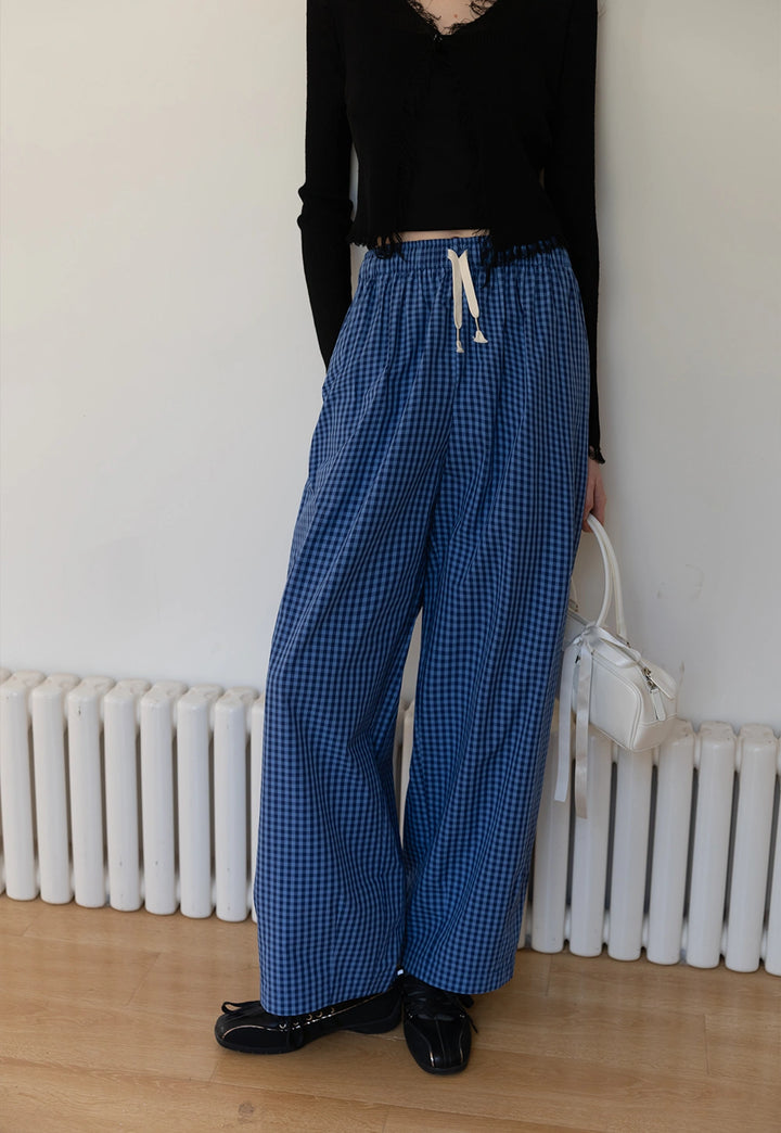 Women’s Checked Drawstring Pants