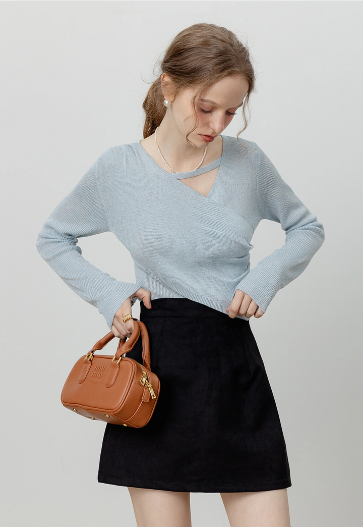 Women's Asymmetrical Knit Sweater