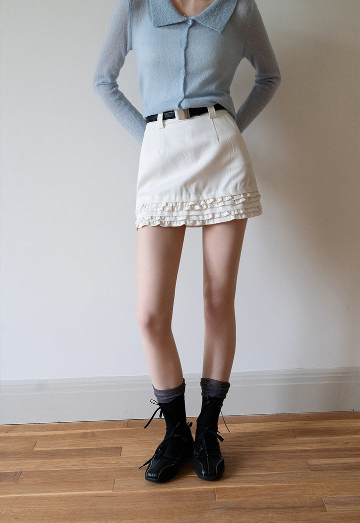 Women’s Ruffled Skirt with Belt