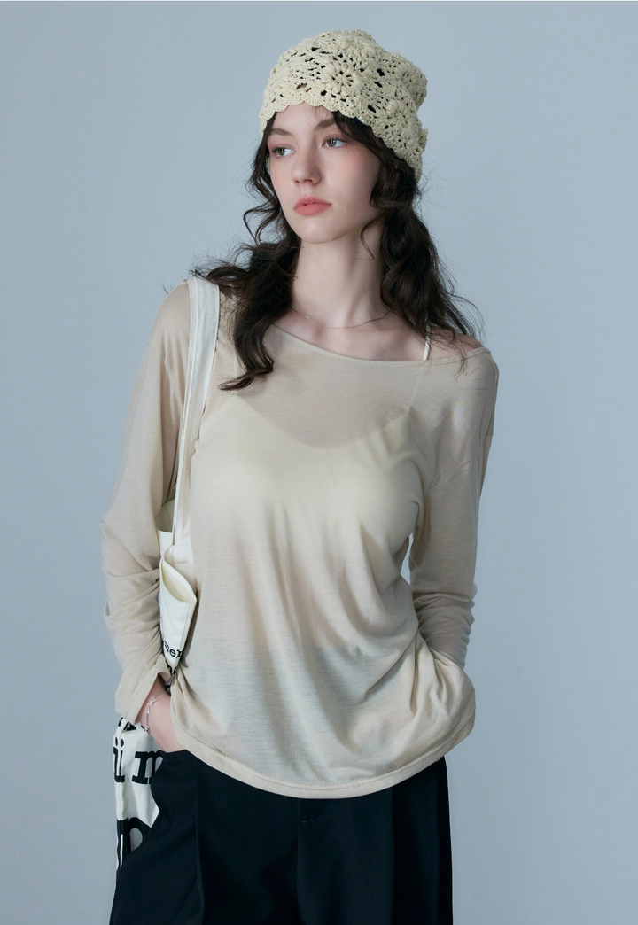 Women's Long-Sleeve Loose Knit Top