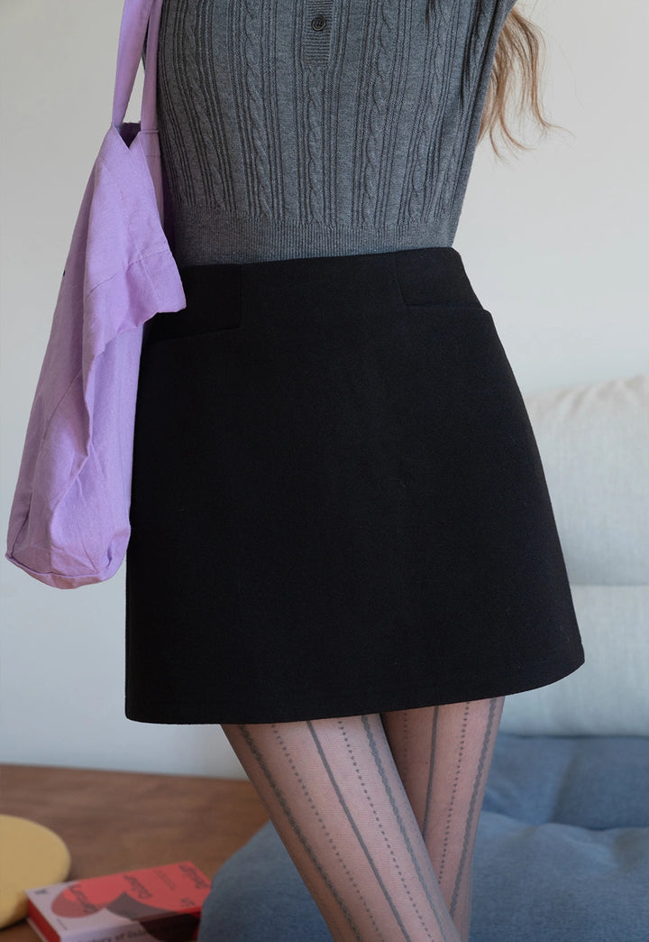 A-line Mini Skirt with Pocket Detailing