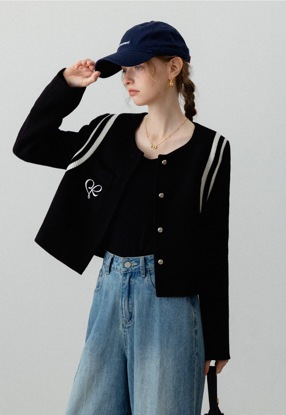 Women's Black Cropped Jacket