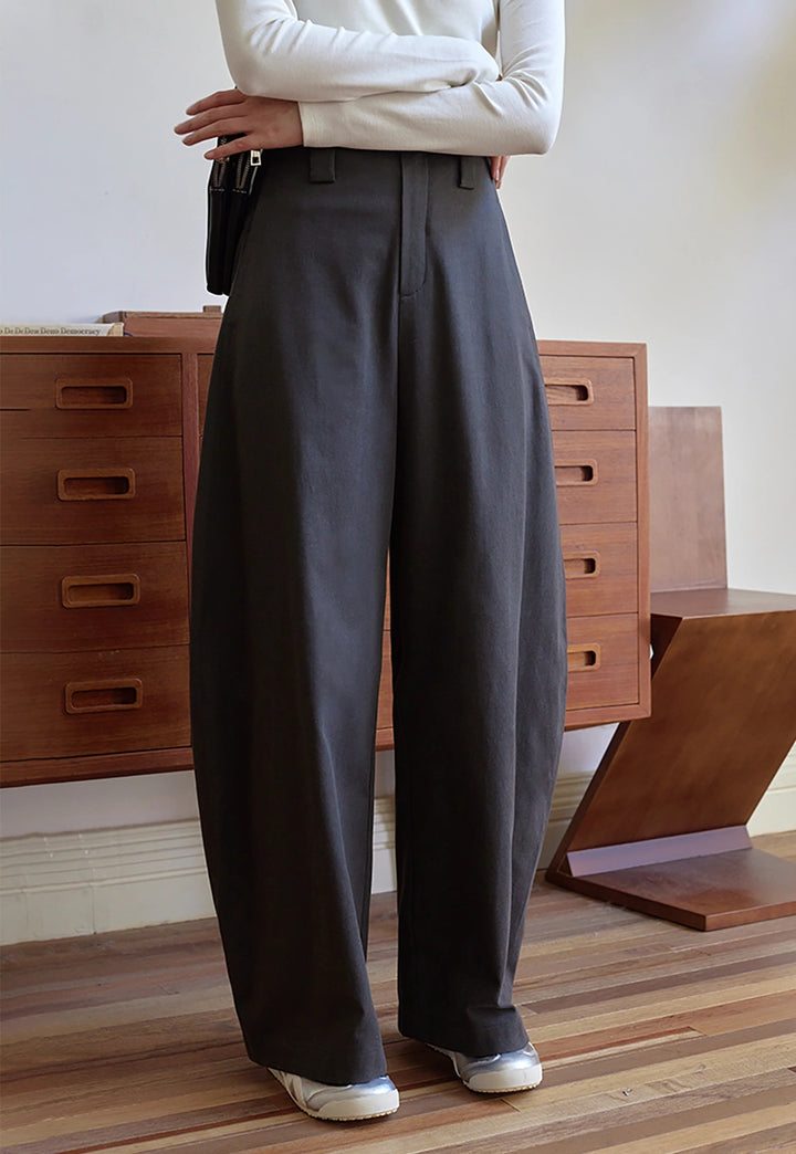 Wide-Leg High-Waist Banana Pants