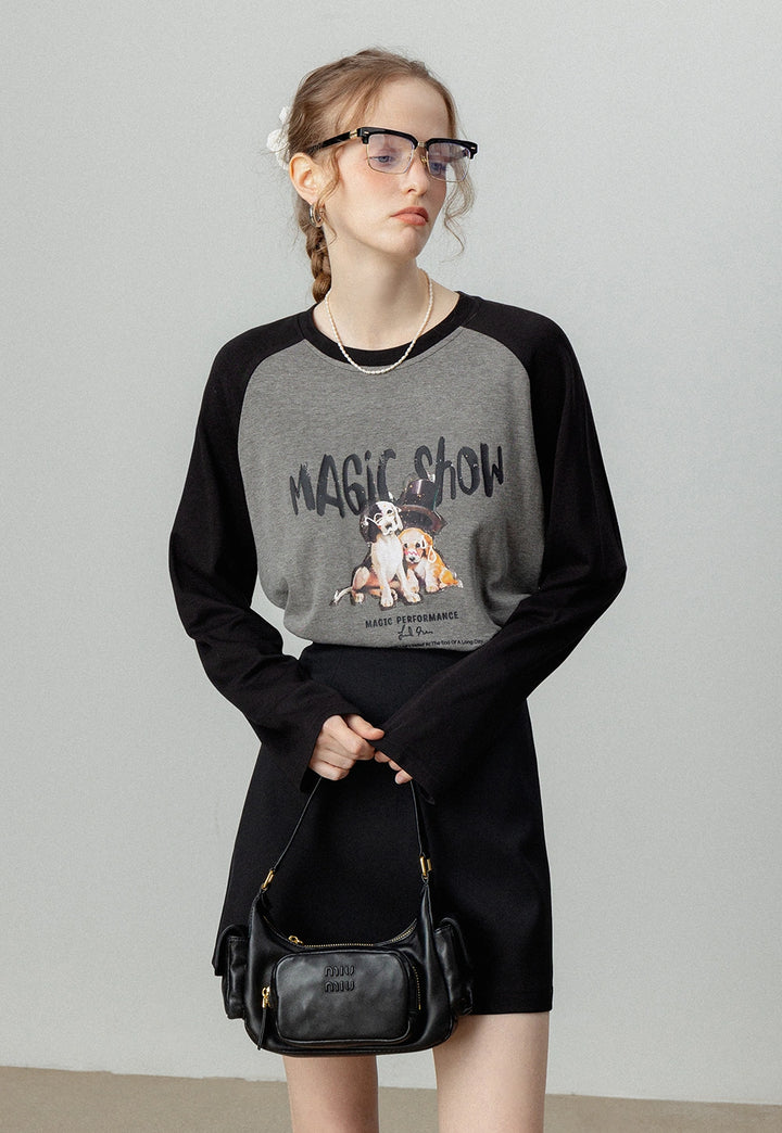 Oversized Women's Graphic Long-Sleeve Tee