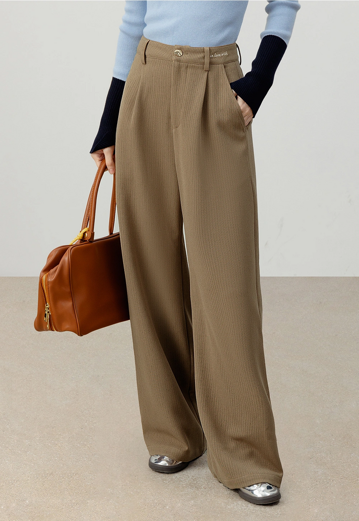 Women's High-Waisted Wide-Leg Trousers