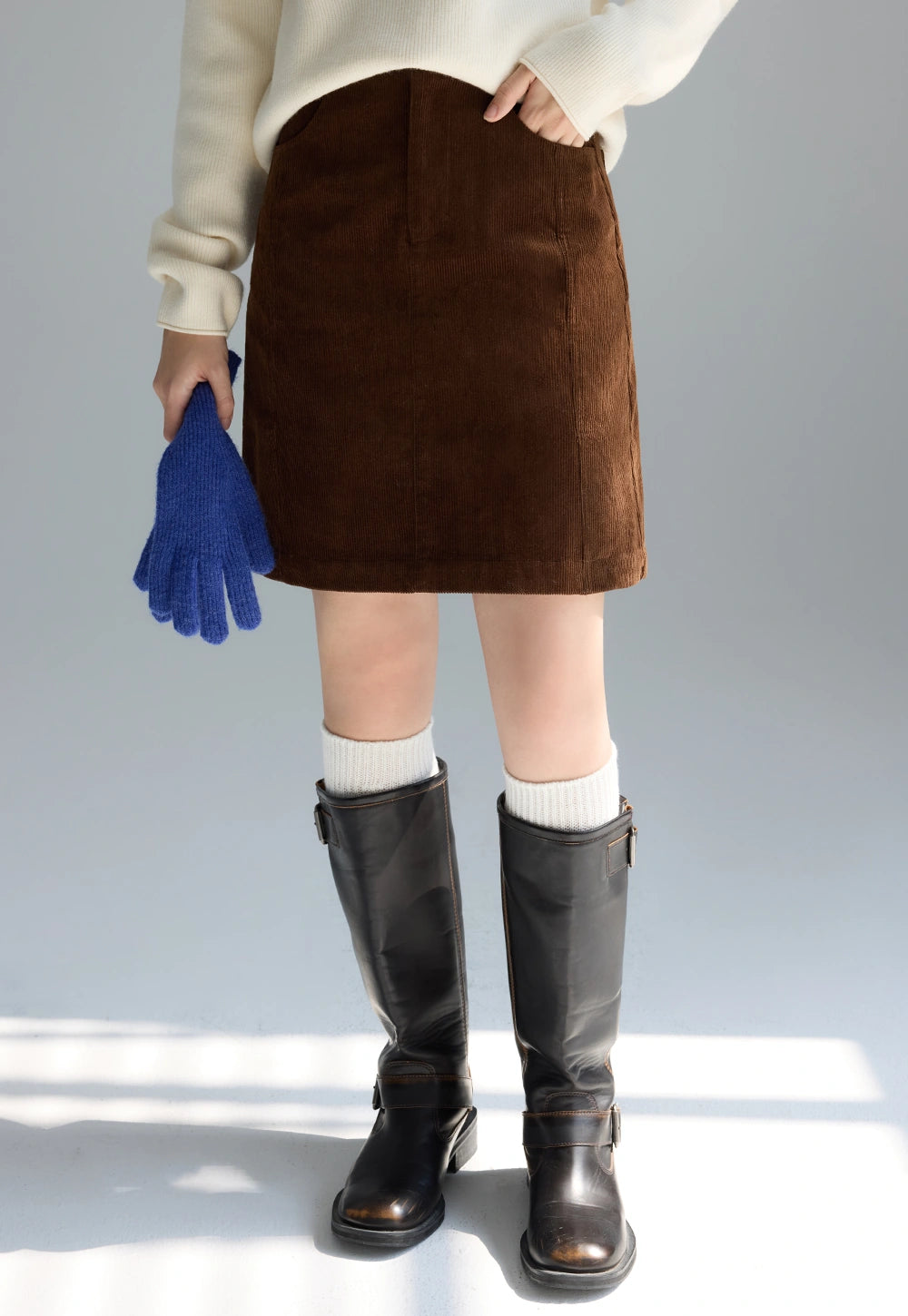 Corduroy A-line Skirt