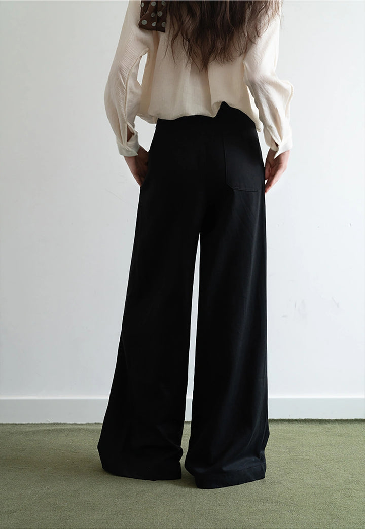 Wide-Leg Trousers with Belted Waist