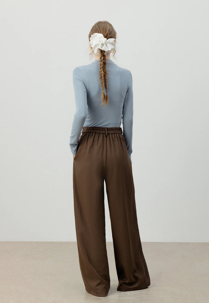 Women's Wide-Leg High-Waisted Trousers