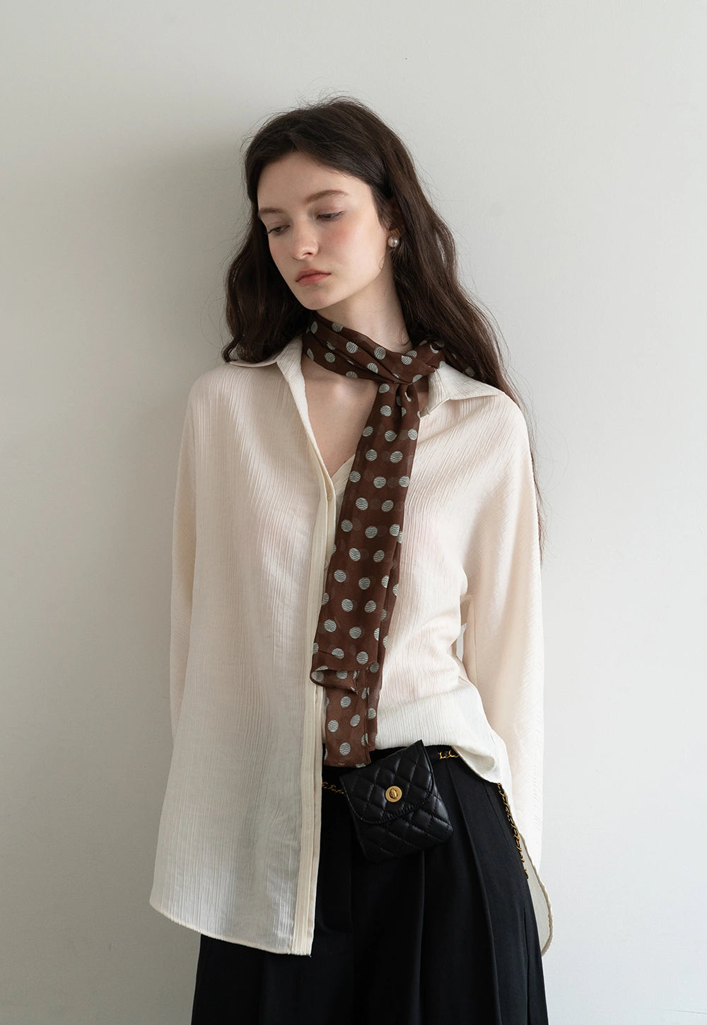 Maillard ripple polka dot scarf