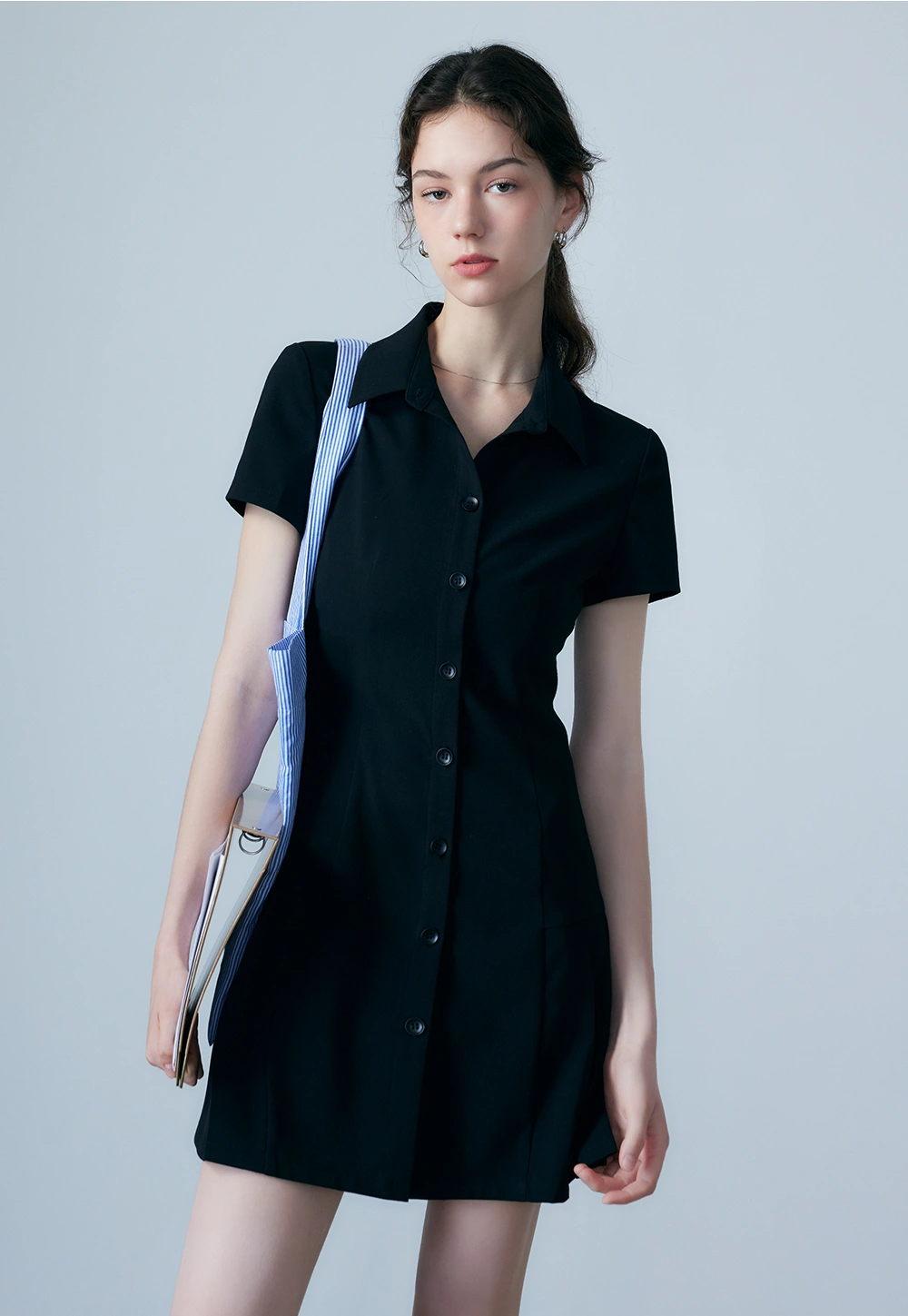 Women's Short Sleeve Shirt Dress