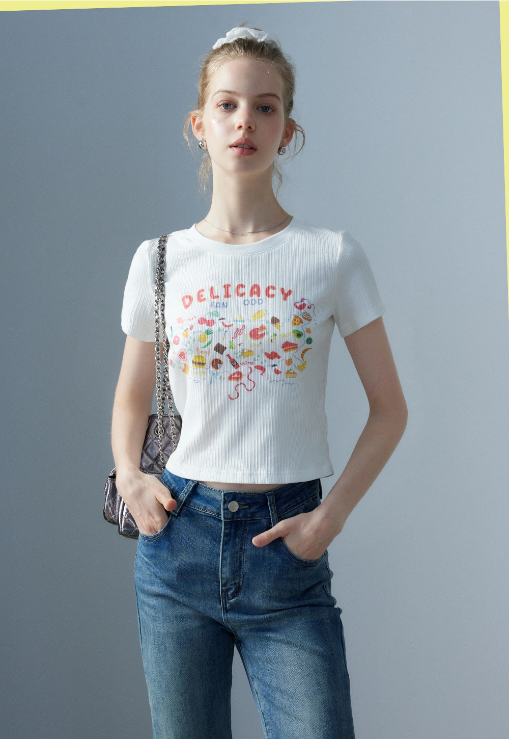 Camiseta con estampado Delicacy para mujer