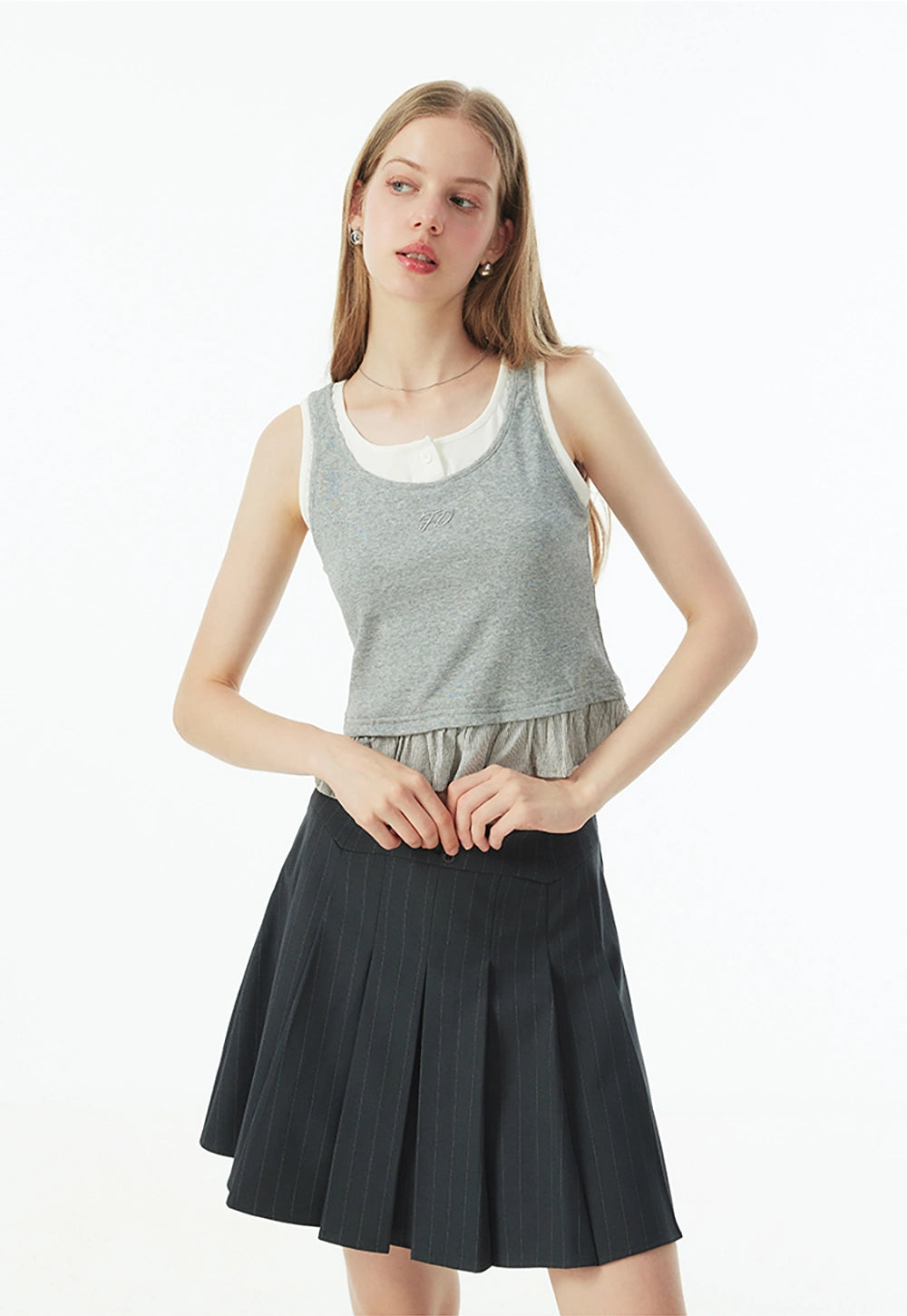 Women's Ruffle Hem Layered Tank Top