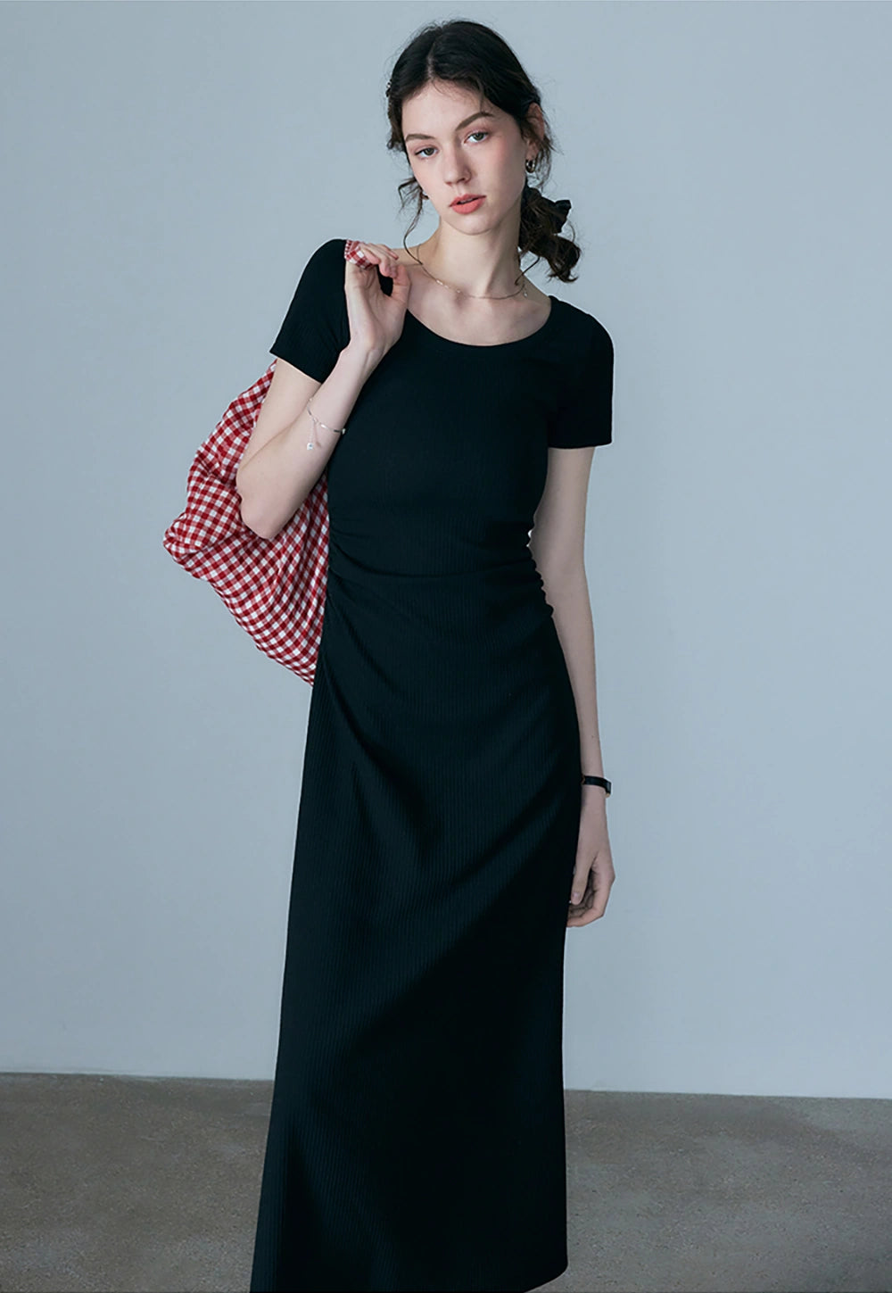 Women's Black Crisscross Back Dress