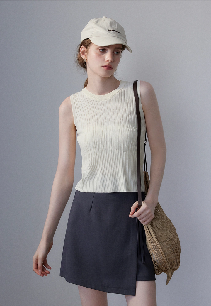 Women's Ribbed Sleeveless Top