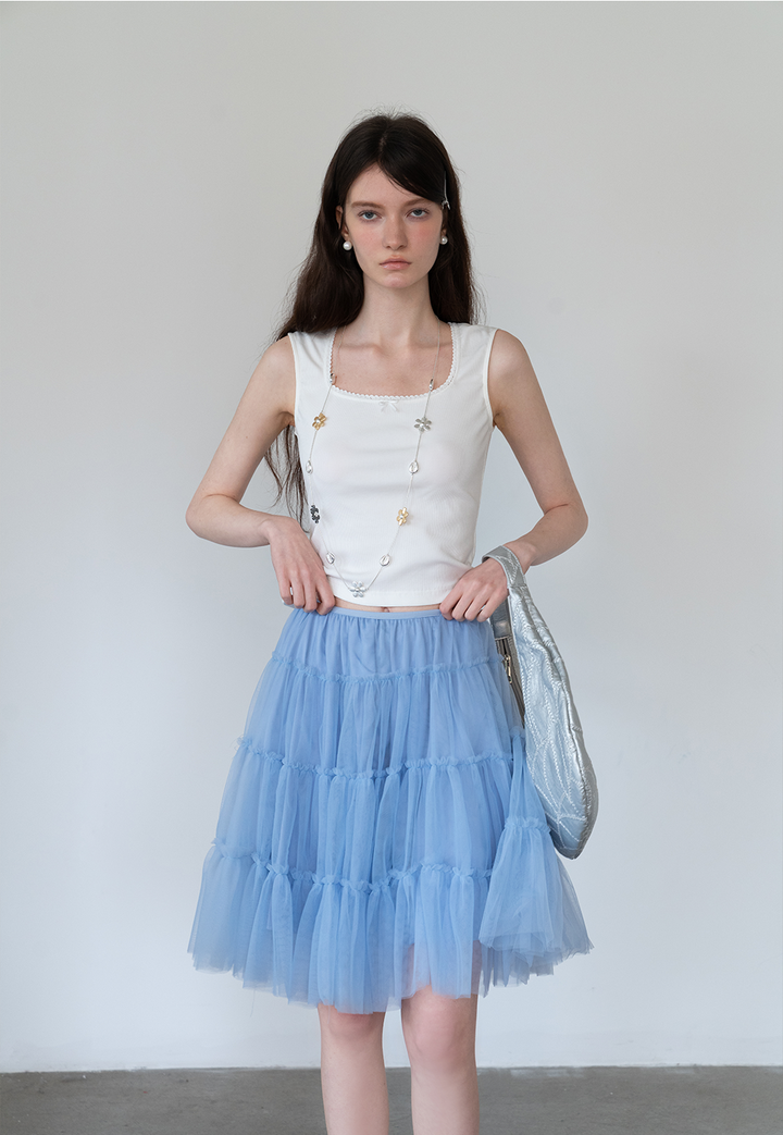 Ruffled Tiered Skirt