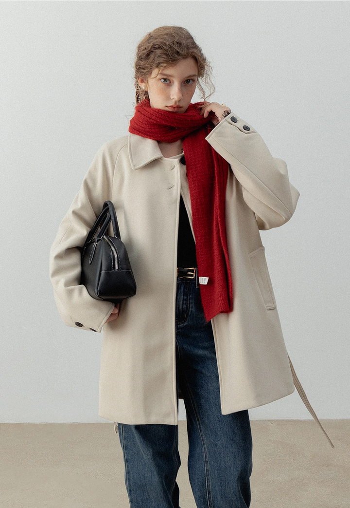 Women's Belted Wool Blend Coat