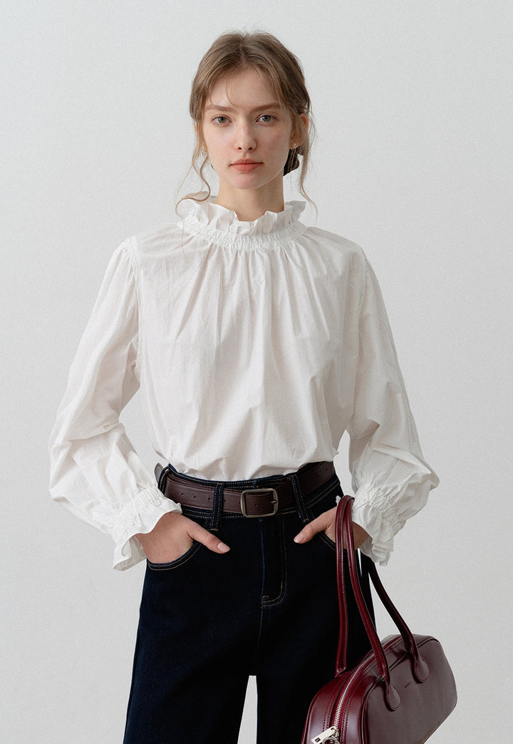 Women's Ruffle Collar Blouse