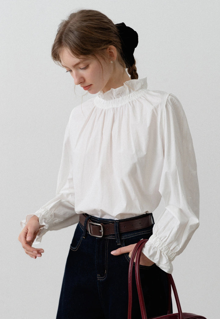 Women's Ruffle Collar Blouse