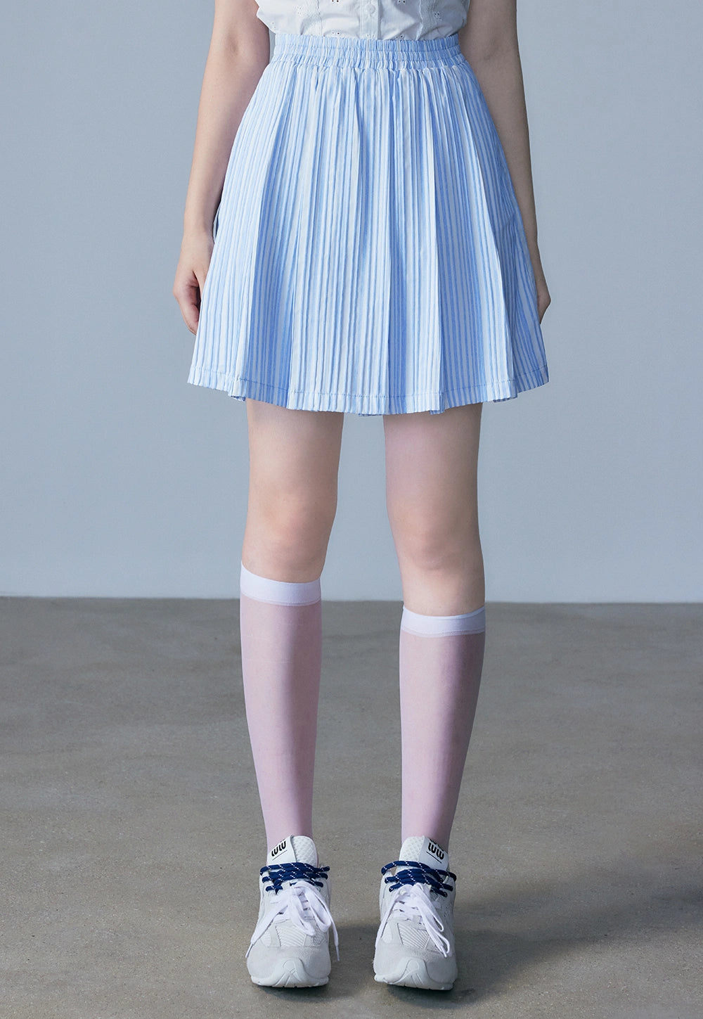 Women's Striped Pleated Skirt