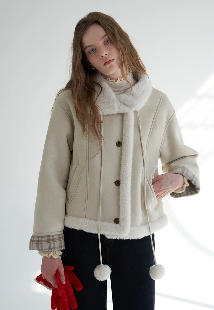 Women's Faux Shearling Suede Jacket