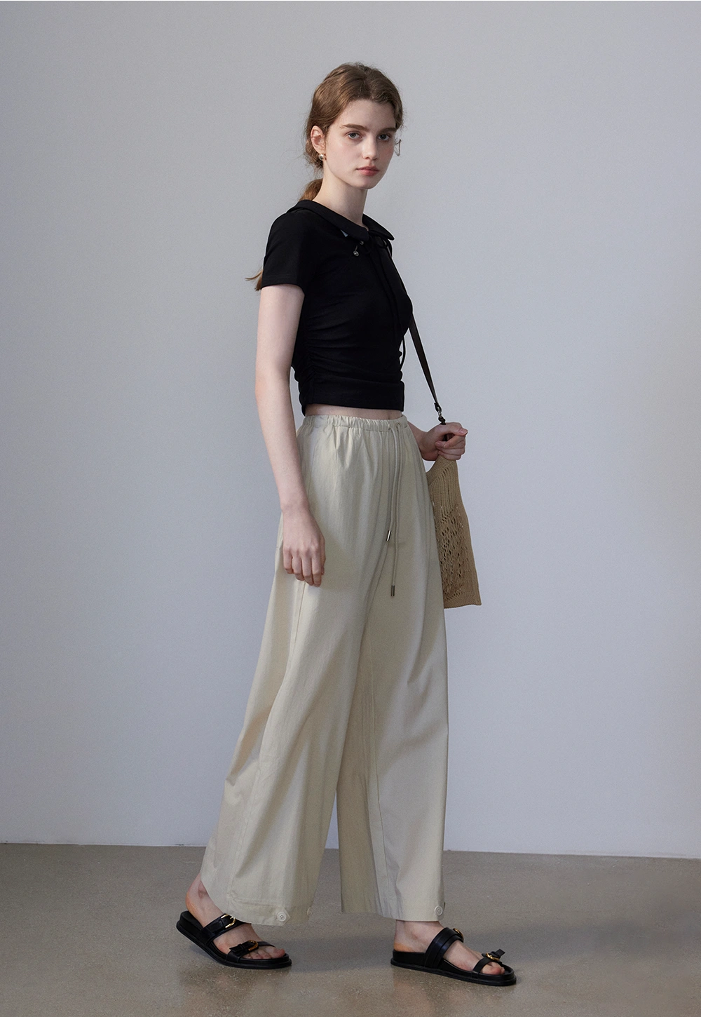 Women's Wide-Leg Drawstring Pants