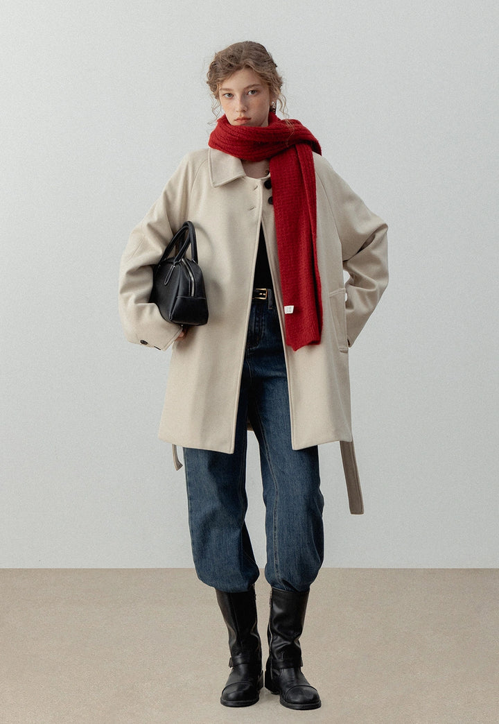 Women's Belted Wool Blend Coat