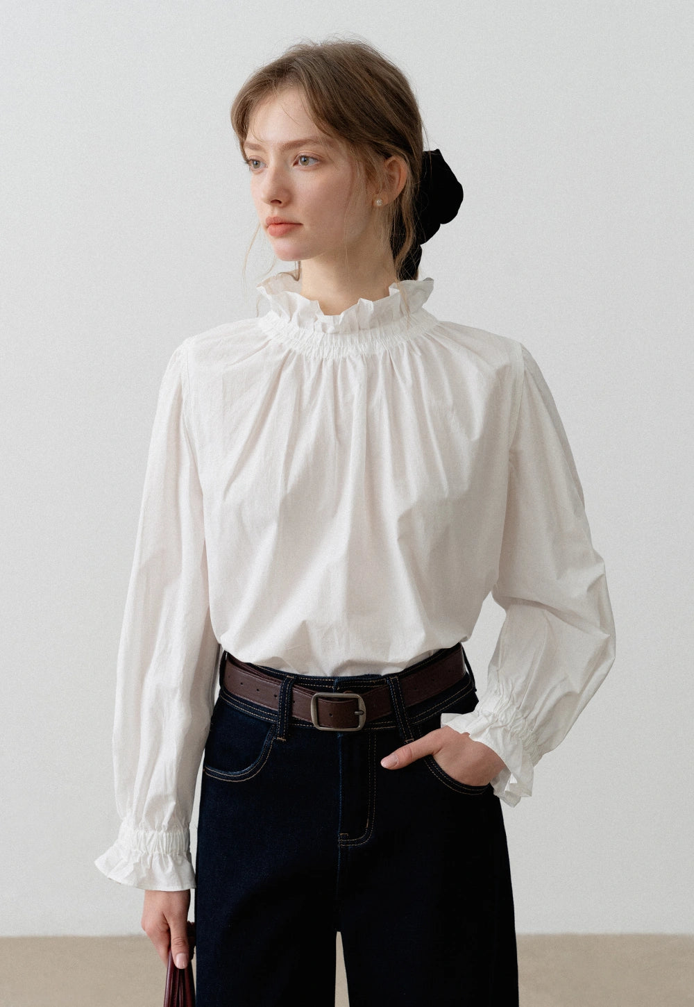 Women's Ruffle Collar Blouse