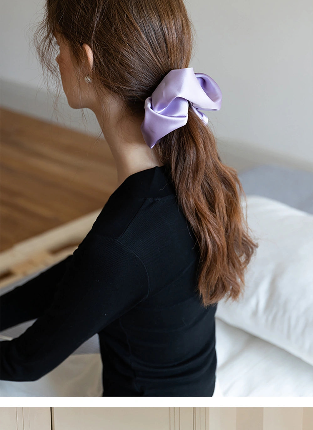 French Luxe Satin Oversized Hair Scrunchie