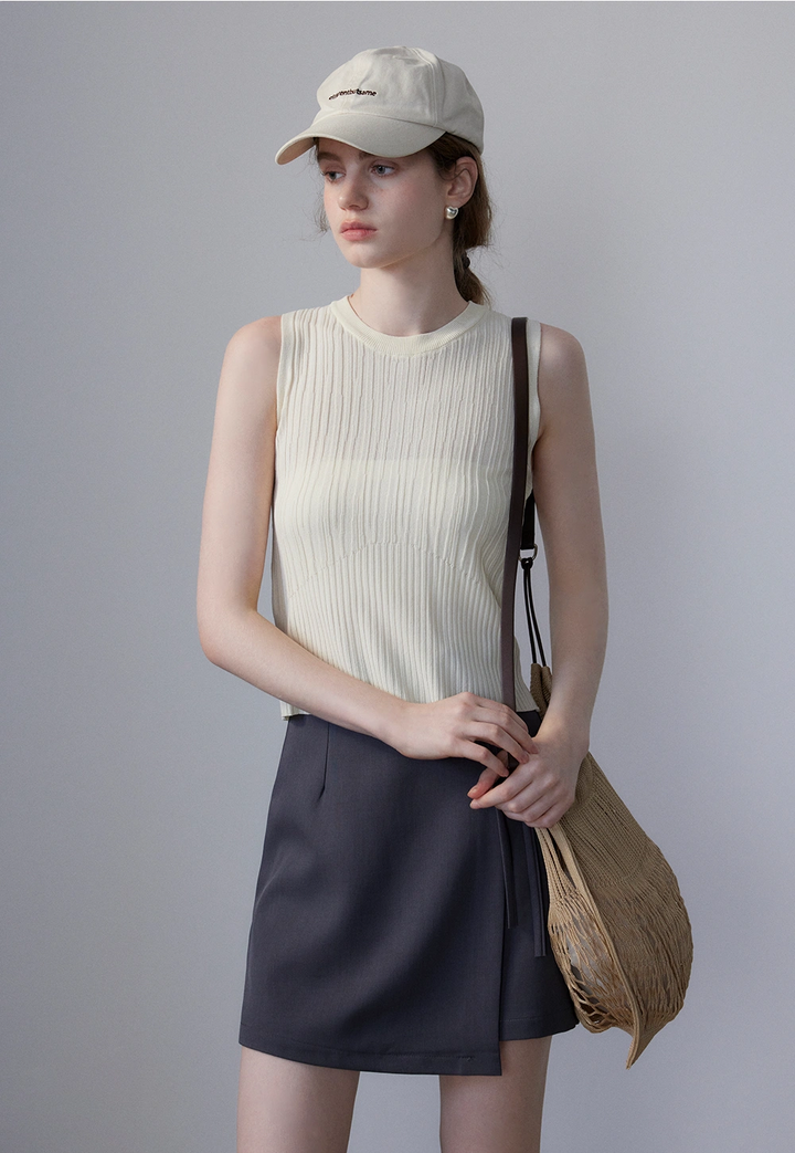 Women's Ribbed Sleeveless Top