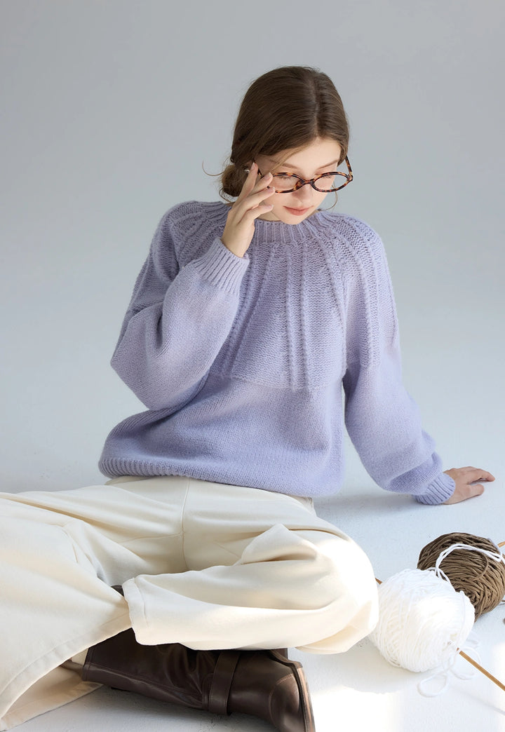 Textured Knit Oversized Sweater