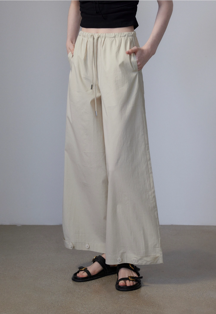 Women's Wide-Leg Drawstring Pants