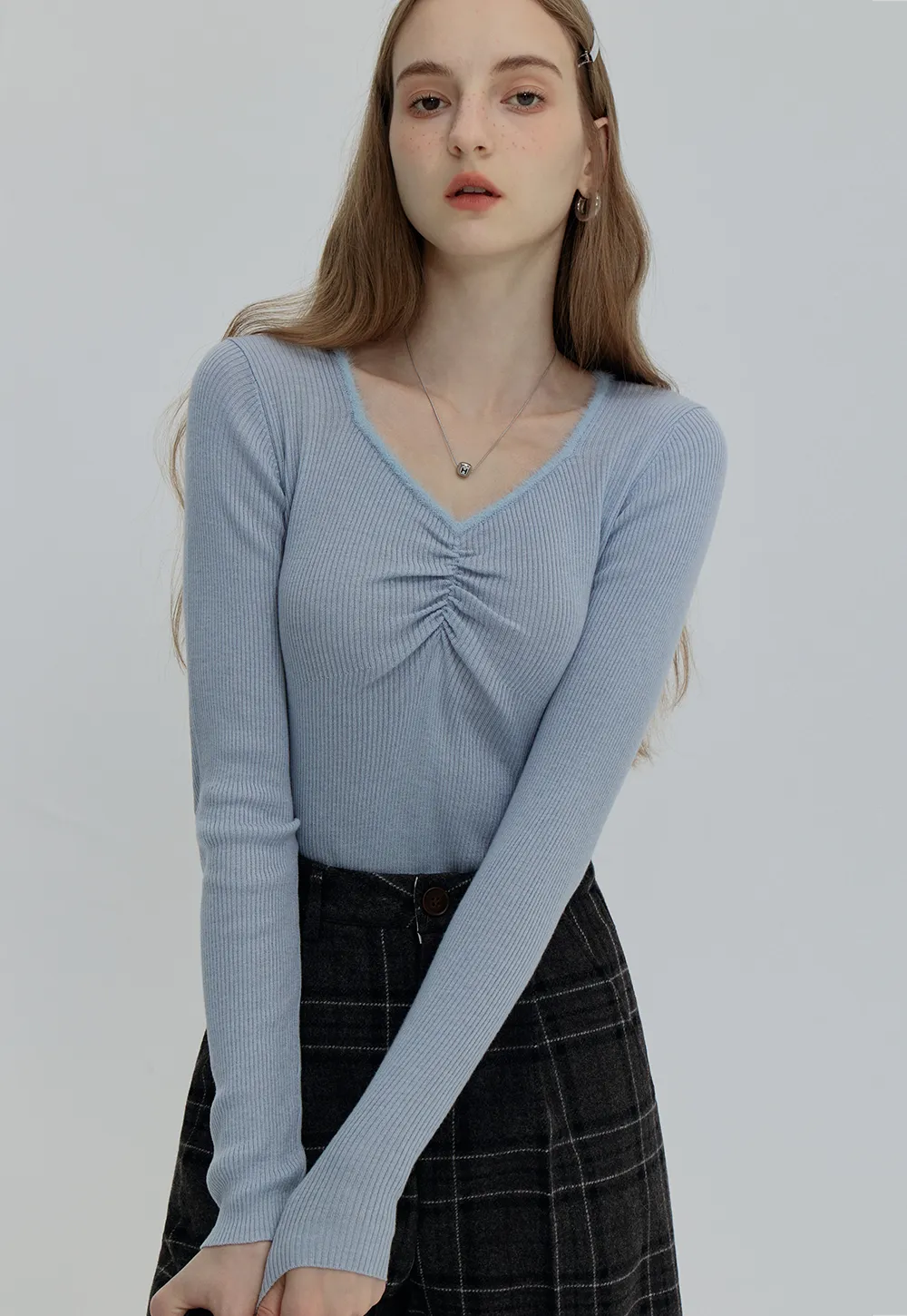 Women's V-Neck Tie  Sweaters