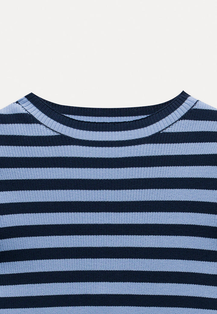 Women’s Striped Ribbed Knit Top