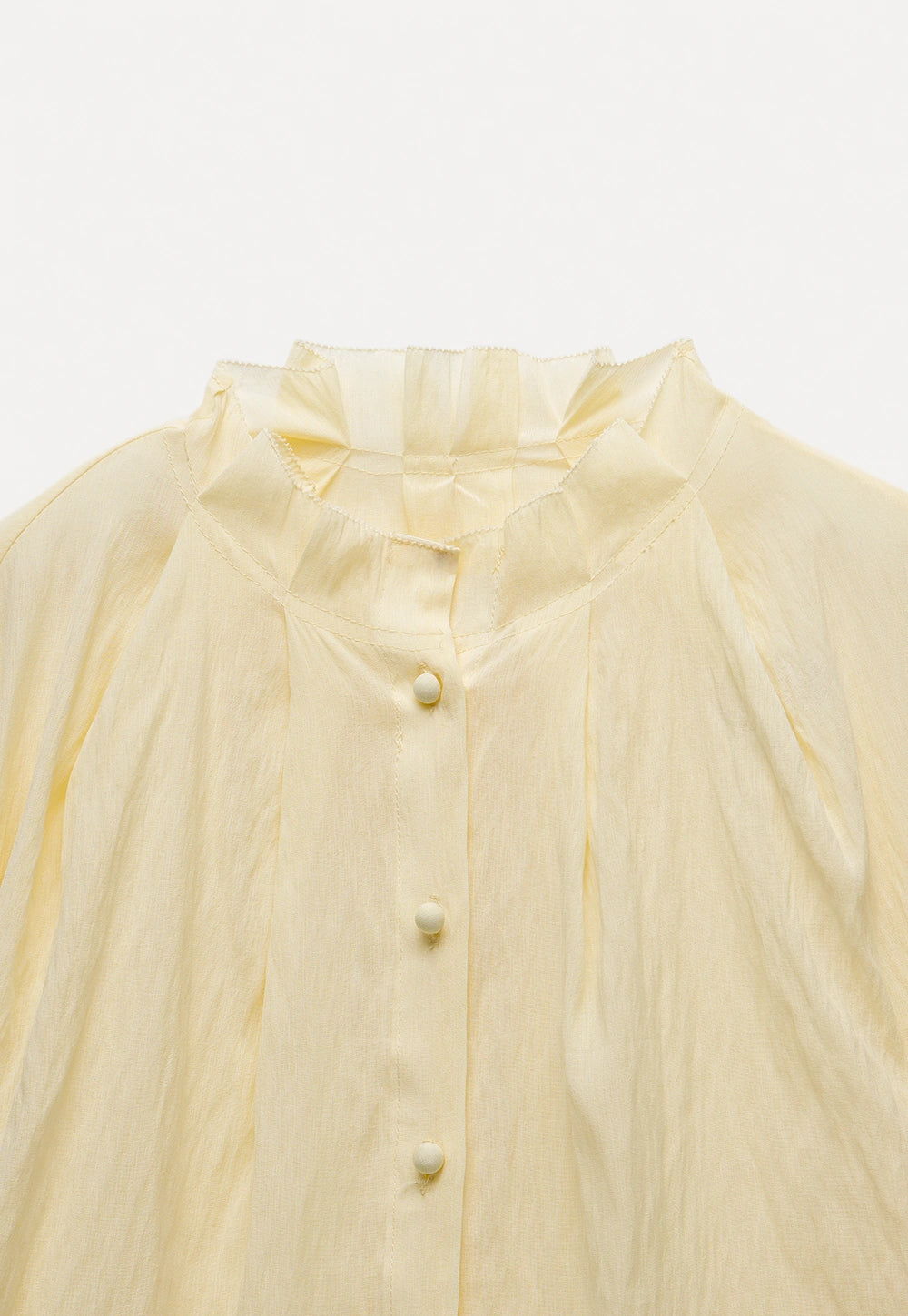 Women’s Ruffle Collar Button-Up Blouse