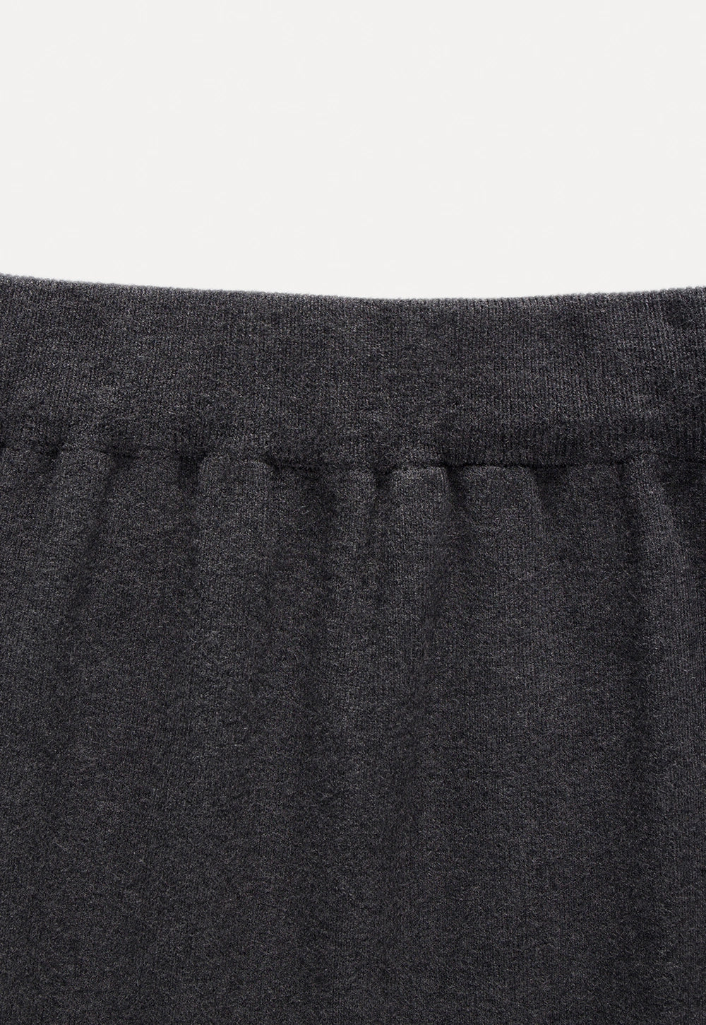 Women's Charcoal Midi Skirt with Lace Hem Trim