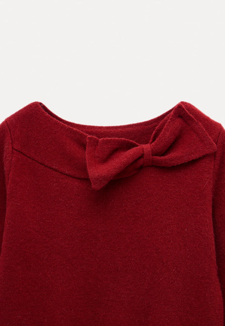 Women's Off-Shoulder Bow Tie Sweater