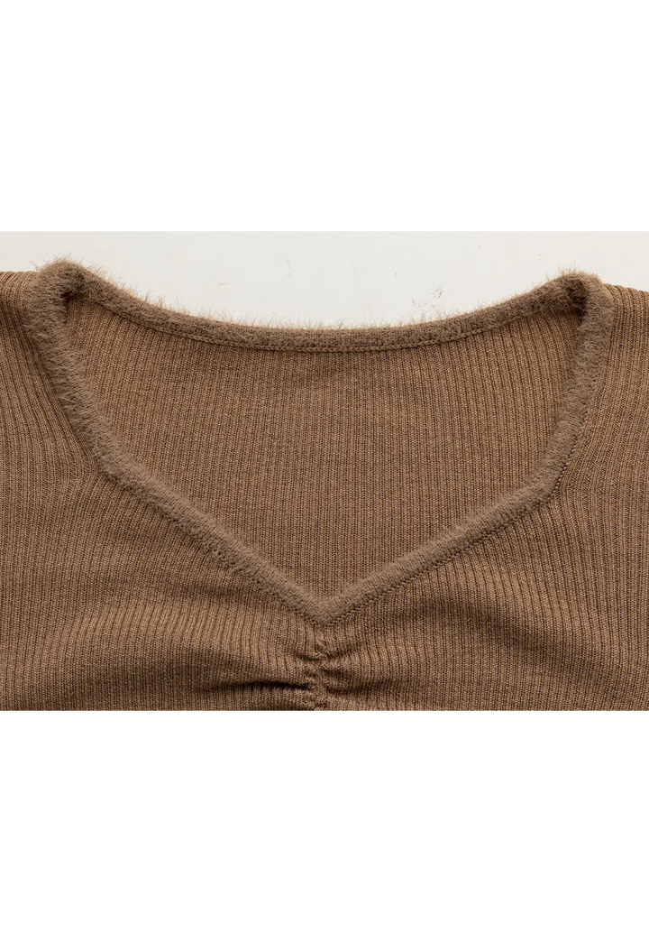 Women's V-Neck Tie  Sweaters